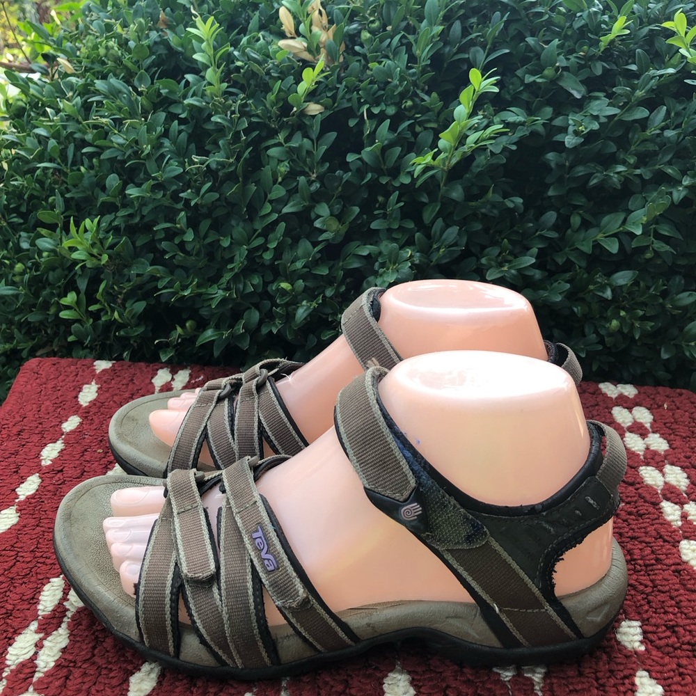 Teva Tirra Women's Olive Gray Strappy Outdoor Sandals Size 6.5